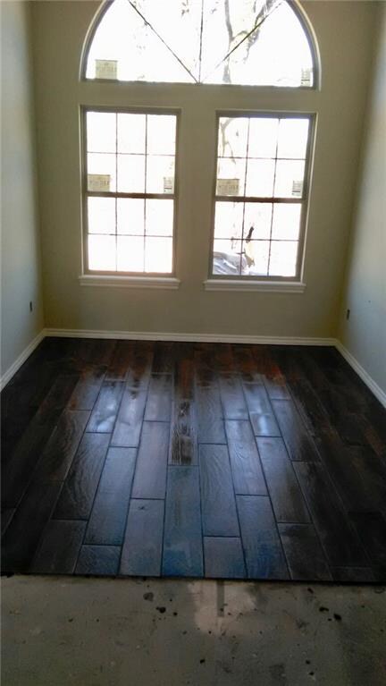New flooring down! Wood tile.