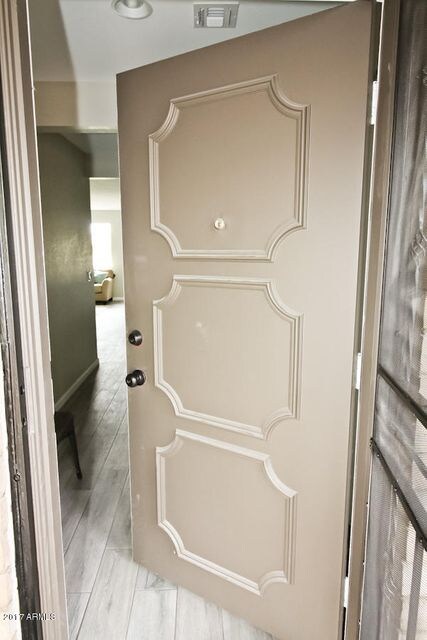 Entering front door