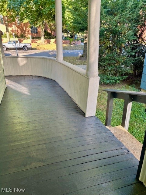View of front/side deck
