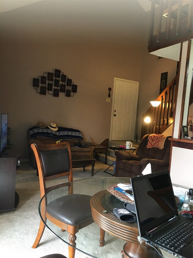 Combination living and dining area.