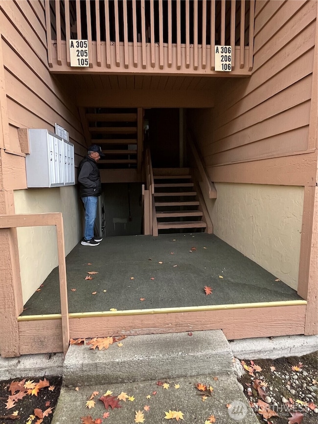 your mailbox as you enter near front door