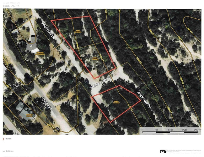 Aerial map of property and surrounding area with 