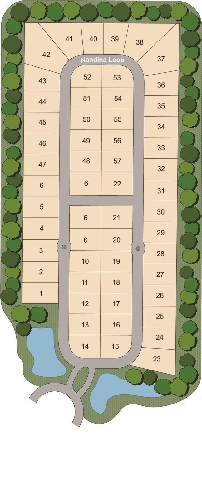 Beautiful lot adjacent to community lake.