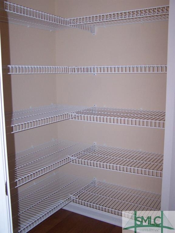 Check out all this space in this corner pantry!
