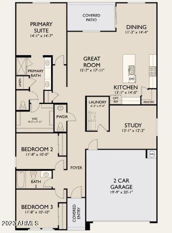 Larkspur Floorplan right garage