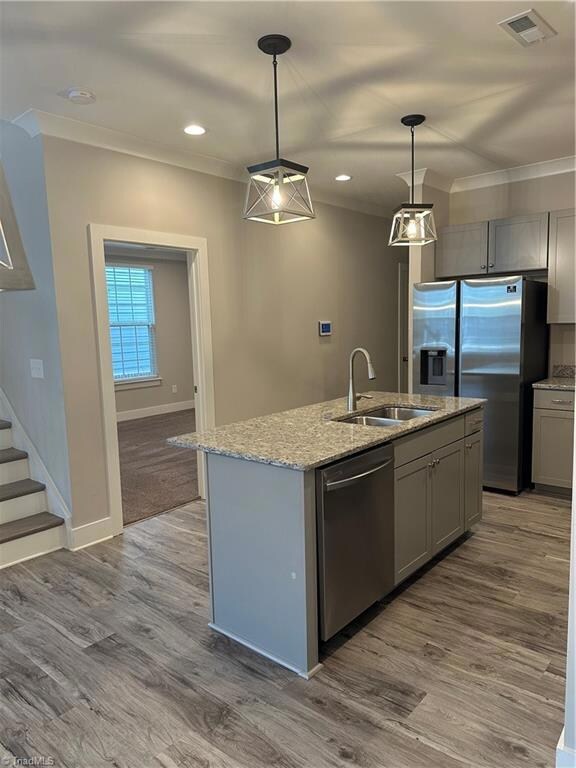 Kitchen, entrance to Primary BR