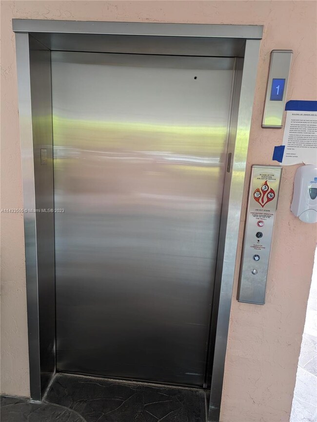 Elevator close to unit