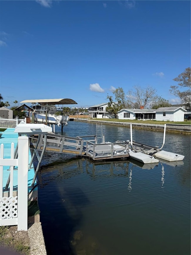 View looking down canal toward main road