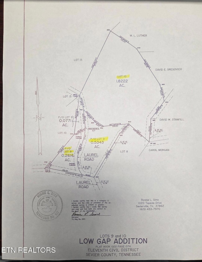 LAUREL MTN SURVEY LOT 9-10