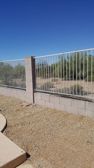 Open area behind home