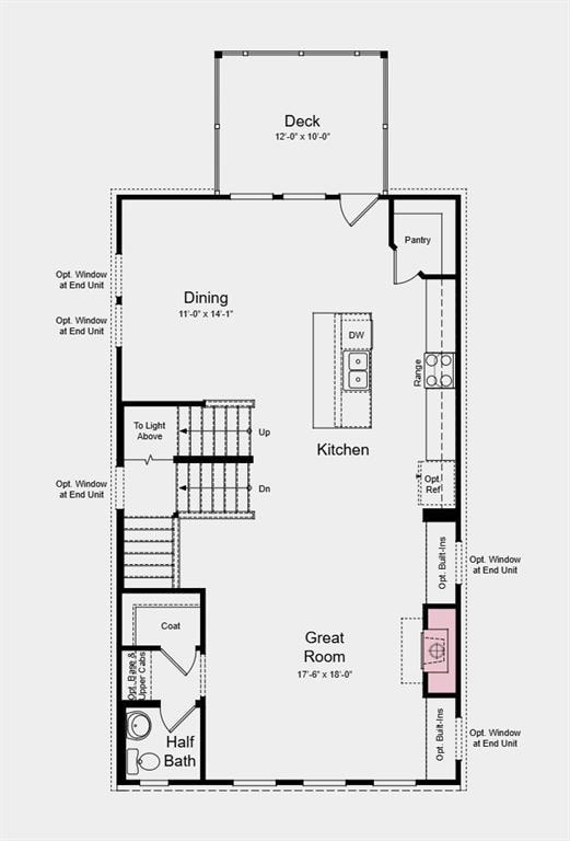 First Floor Plan - Structural options added includ