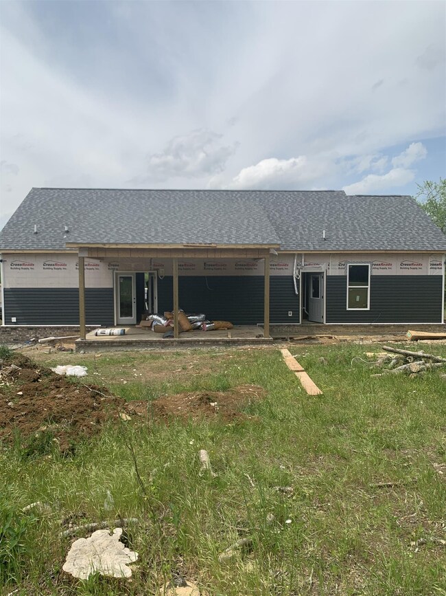 Gorgeous Pewter Siding with covered back porch
