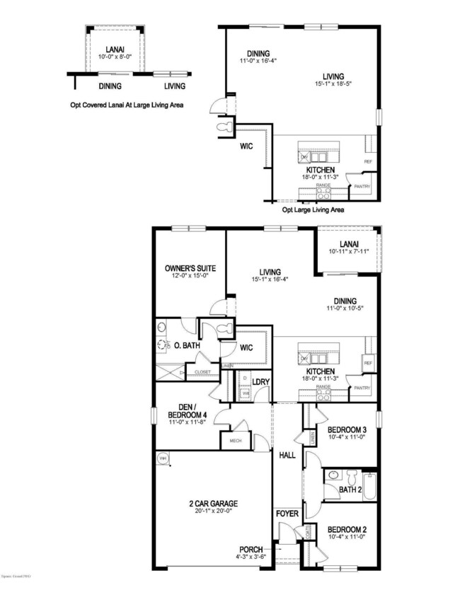 The Cali - floor plan - East, FL