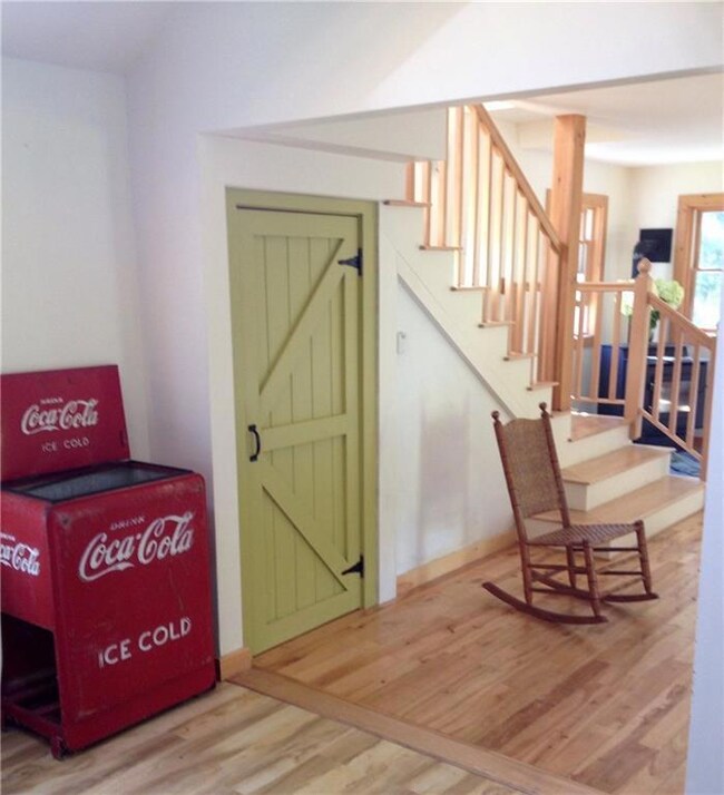Nice closet for storage; pretty wood...