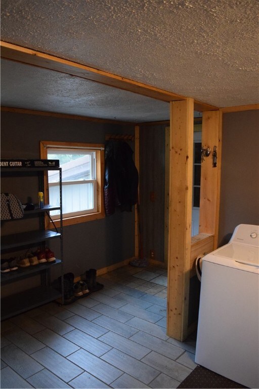 laundry room and walkway.  Lots of space for stora
