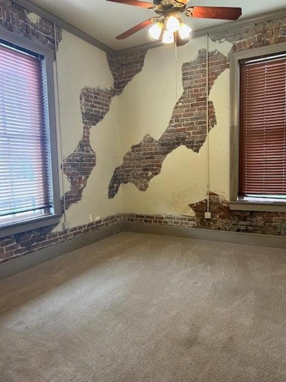 Plaster & exposed brick