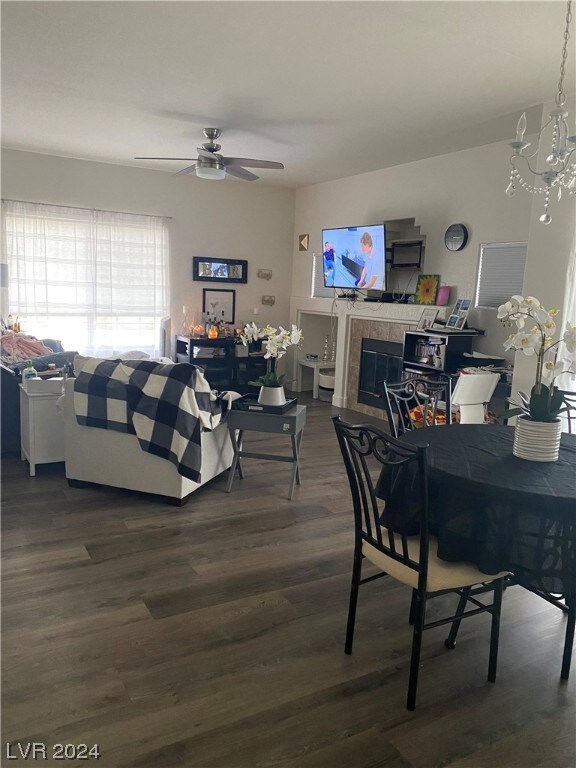 UPGRADED FLOORING AND FIREPLACE LOCATED IN LIVING