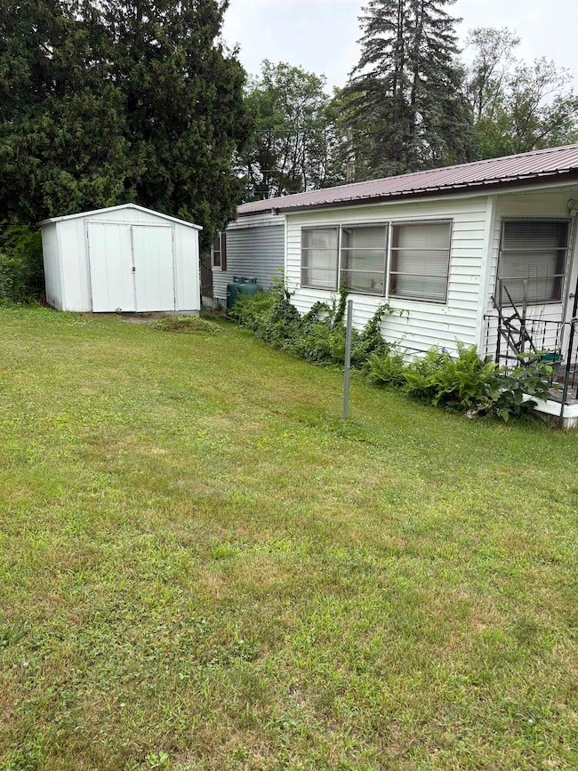 backyard with one shed