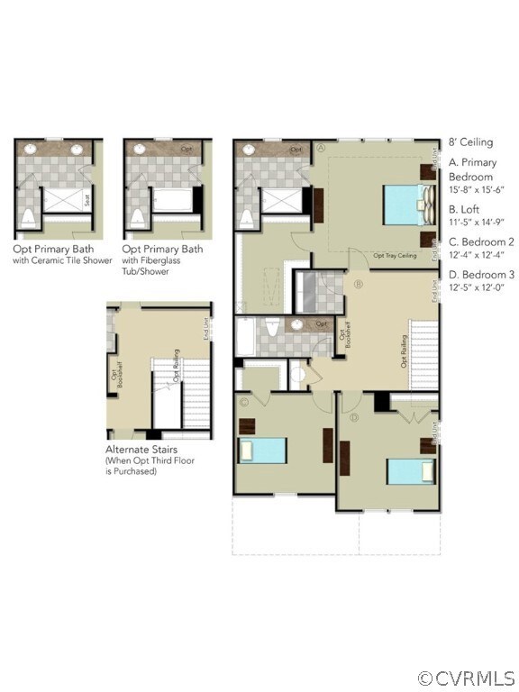 SECOND FLOOR - This home includes the 6' ceramic t