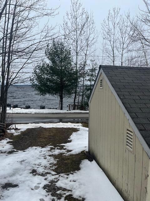 View of water, side of shed