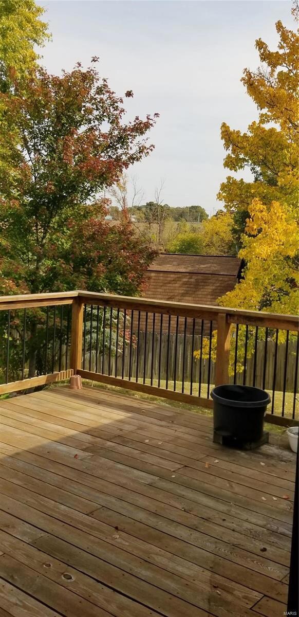 Deck 16x14 located off of Family room with stairs 