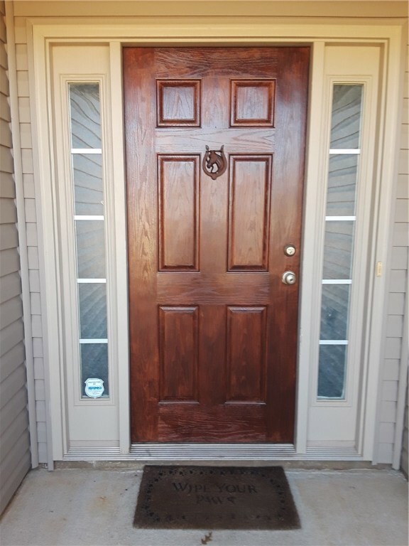 Freshly Stained Front Door
