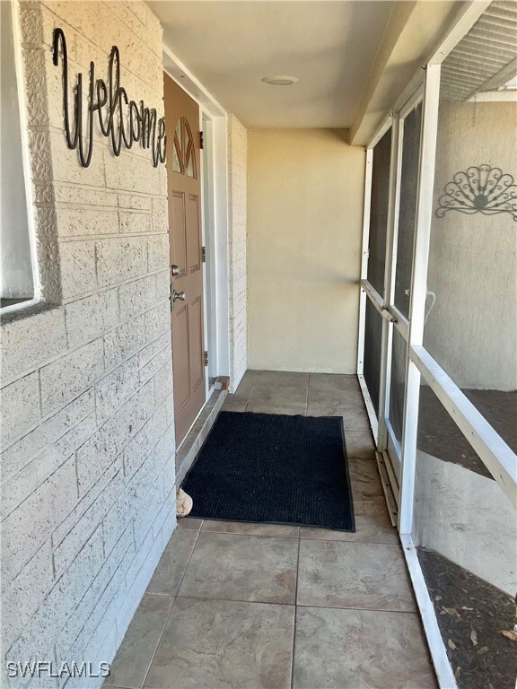 View of exterior entry