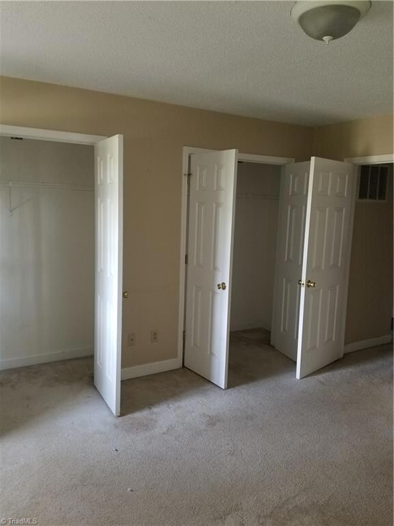 Double closets and full bath in upstairs primary bedroom
