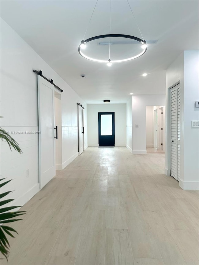 Wainscot shiplap through foyer and dining
