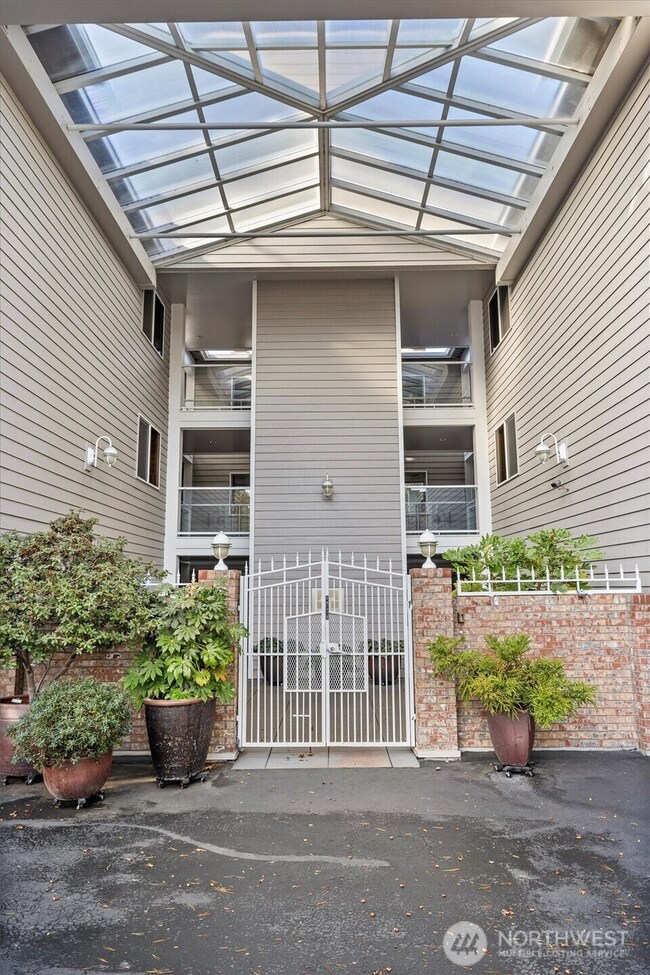 Gated courtyard entrance
