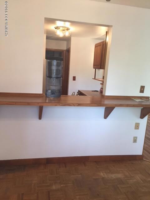 View from dining room into kitchen