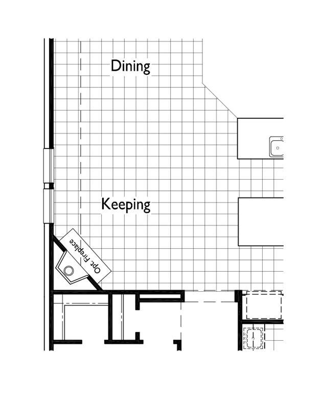 Fireplace at Keeping Room
