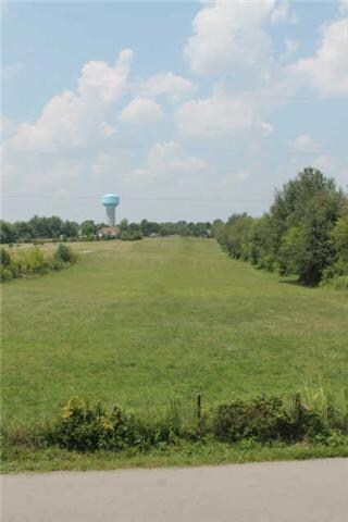 View of farmland across the street. 
