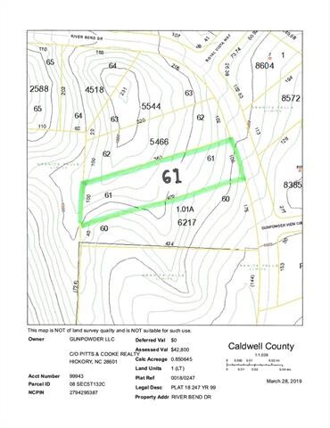 River Bend Lot# 61 Profile Map & Information