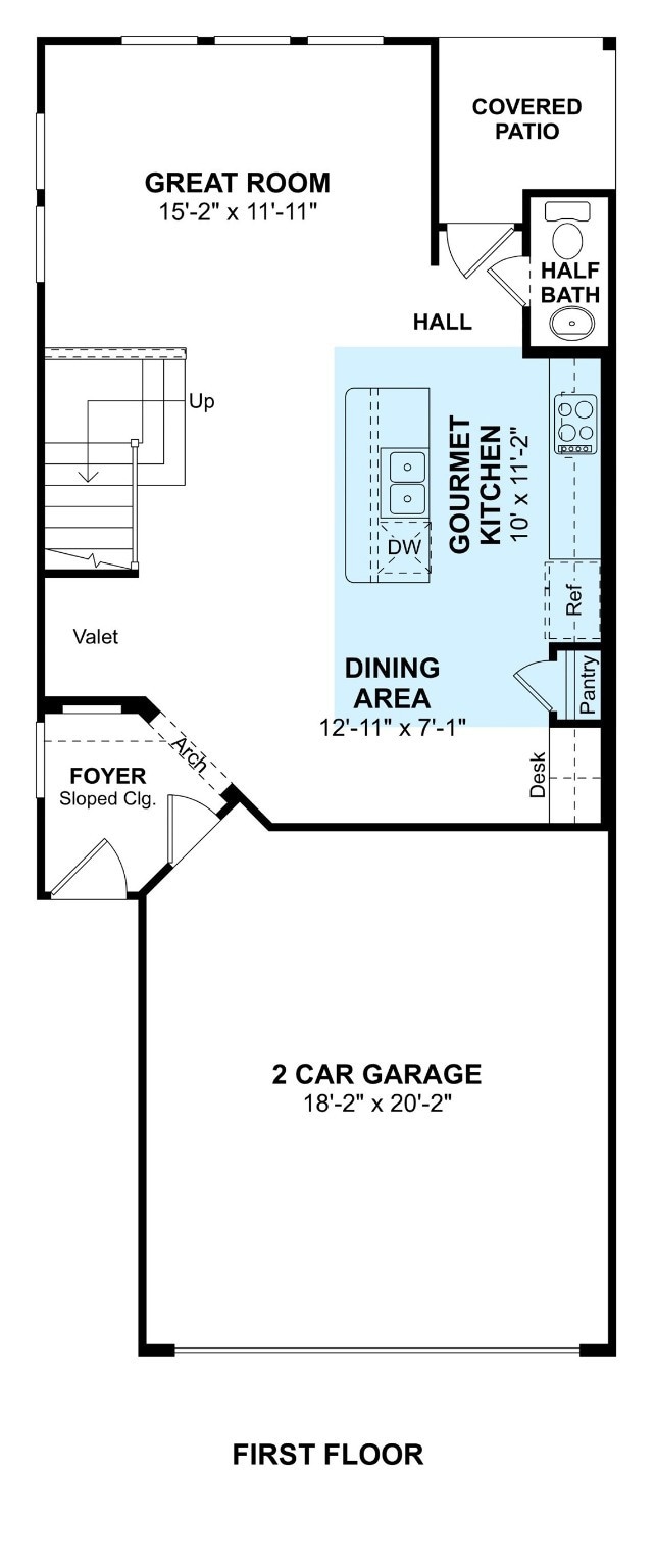 The Naples floor plan by K. Hovnanian Homes. 1st F