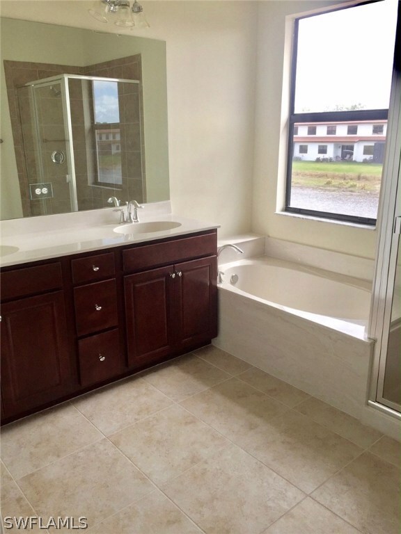 Master Bath soaking tub and separate shower - Dual