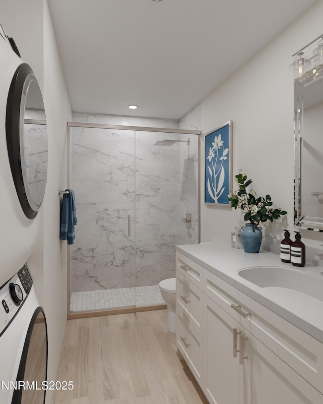 Bathroom + Stackable Washer & Dryer