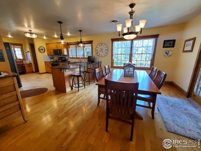 Open kitchen and dining room