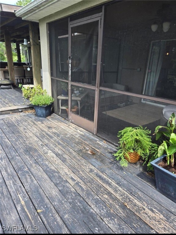 View of wooden terrace