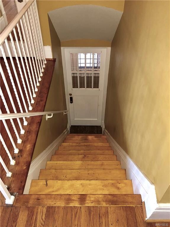 Front stairs to upper apartment.