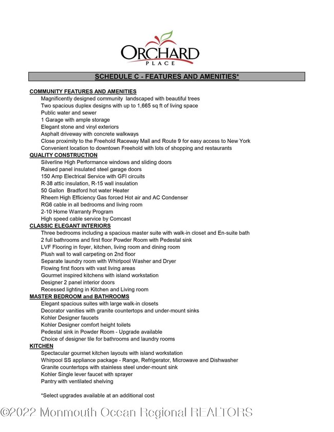 Standard Features List for Brochure (2)