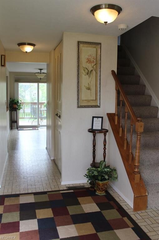 The  warm and inviting foyer, with large hall clos