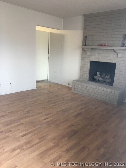 living area & fireplace