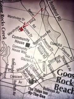 Goose Rocks Beach Map. Property is...