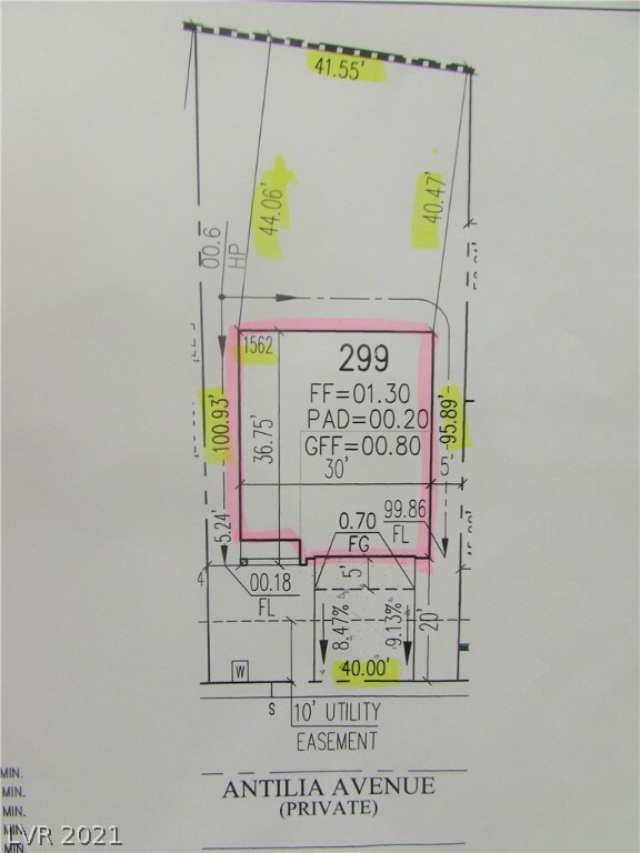Lot with dimensions