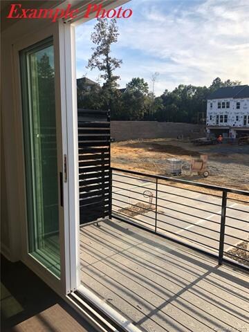 This 6 foot modern sliding glass doors opens up to