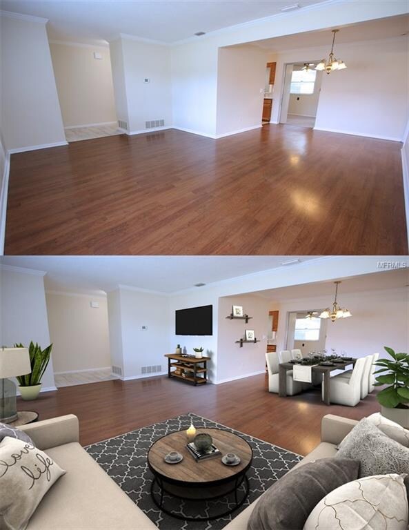Living room/dinning room combo
