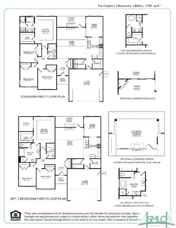 Plan will be the 3 bedroom layout with optional ti