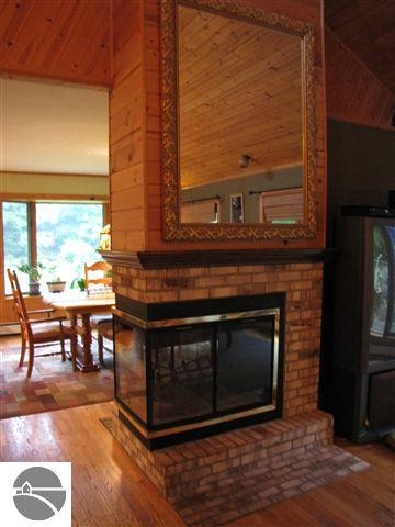 Three sided fireplace means enjoyment from many ro