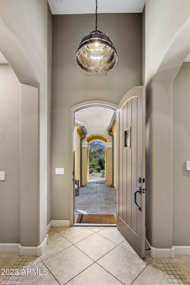 Front entry with mountain views